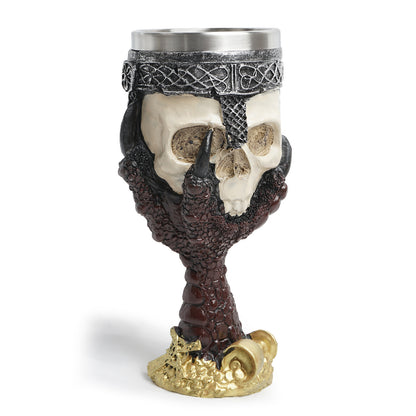 Ceramic Steel Skull Goblet Cup