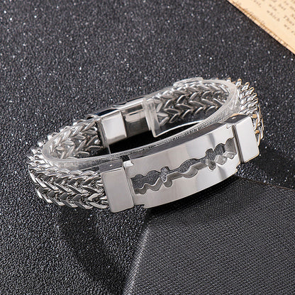 Custom Barber Style Mens Bracelet 22cm