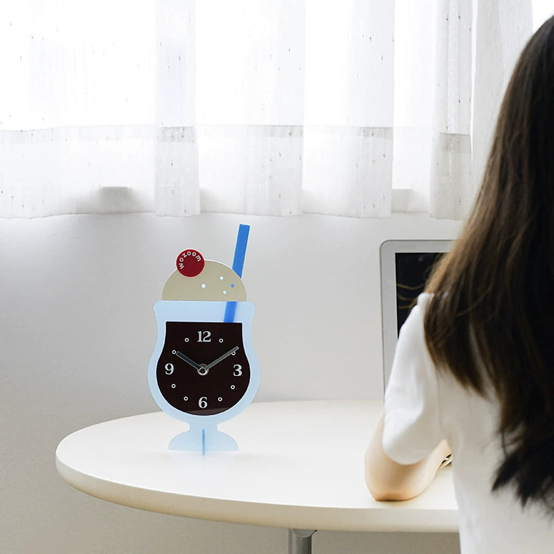 Silent Ice Cream Acrylic Desk Clock