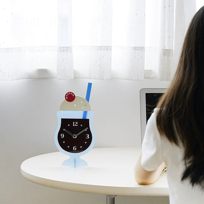 Silent Ice Cream Acrylic Desk Clock