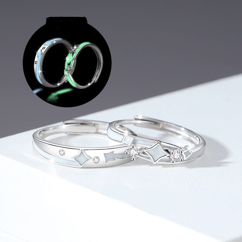 Glow in Dark Promise Rings Matching Set