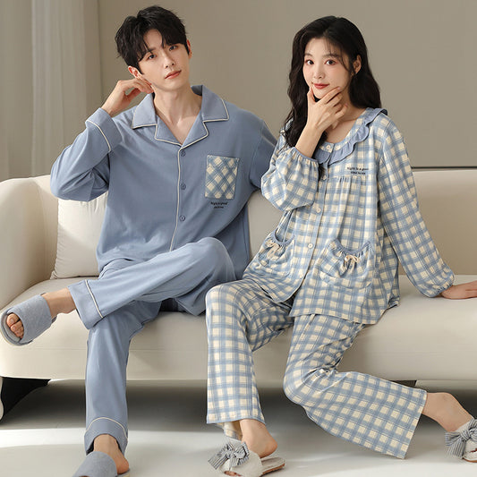 Long Sleeves Matching Autumn Pyjamas Set 100% Cotton