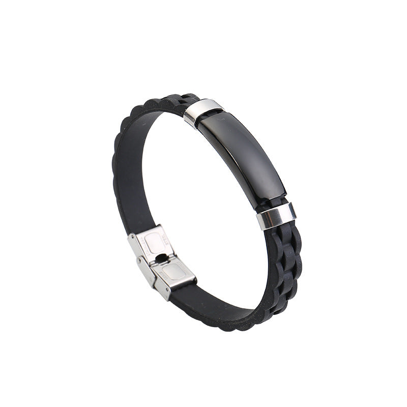 Engraved Waterproof Silicone Bracelets for Couples