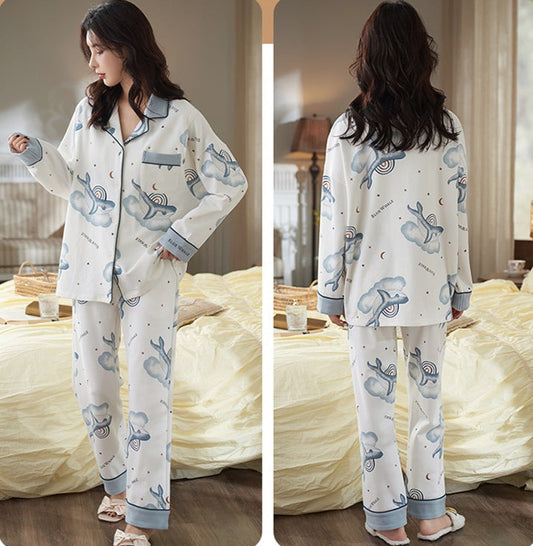 Sea Theme Women Pajamas Sleepwear Set