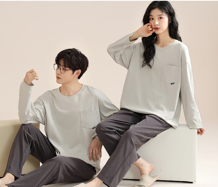 Matching His and Hers Cotton Pajamas Set