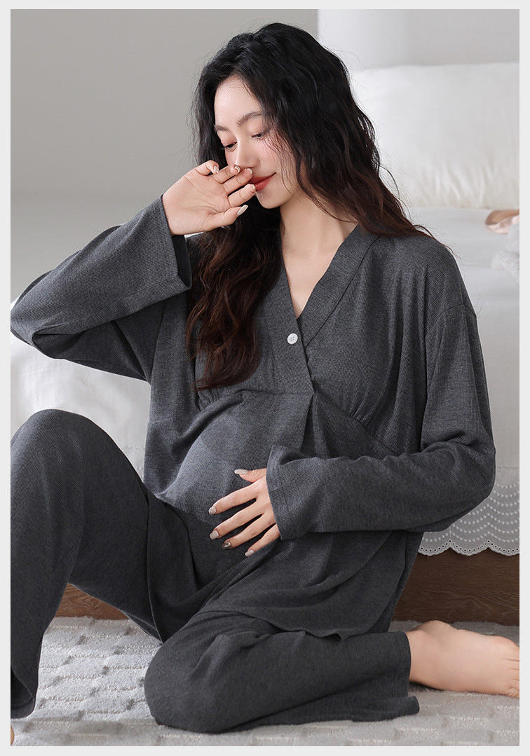 Soft Maternity Nursing Pajamas Set
