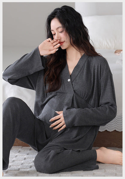 Soft Maternity Nursing Pajamas Set