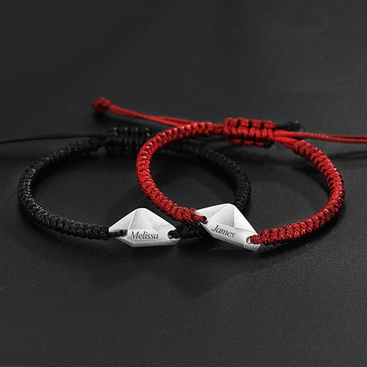 Engraved Matching Friendship Bracelets Set