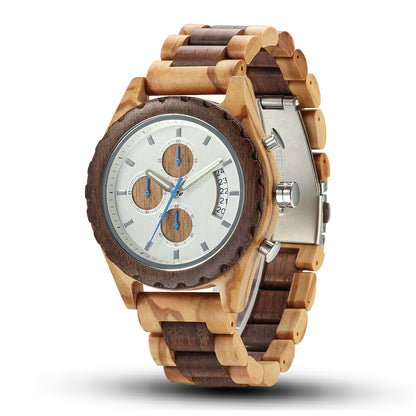 Multifunctional Matching Wood Couple Watch Set for Two