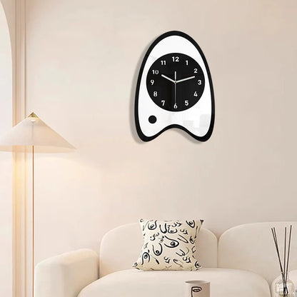Cute Fish Bait Silent Pendulum Wall Clock (37×21 cm)