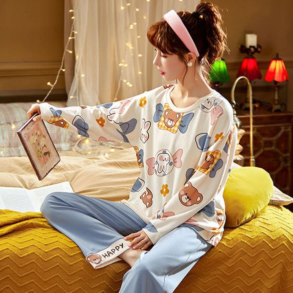 Cartoon Pajamas Loungewear Dress for Women
