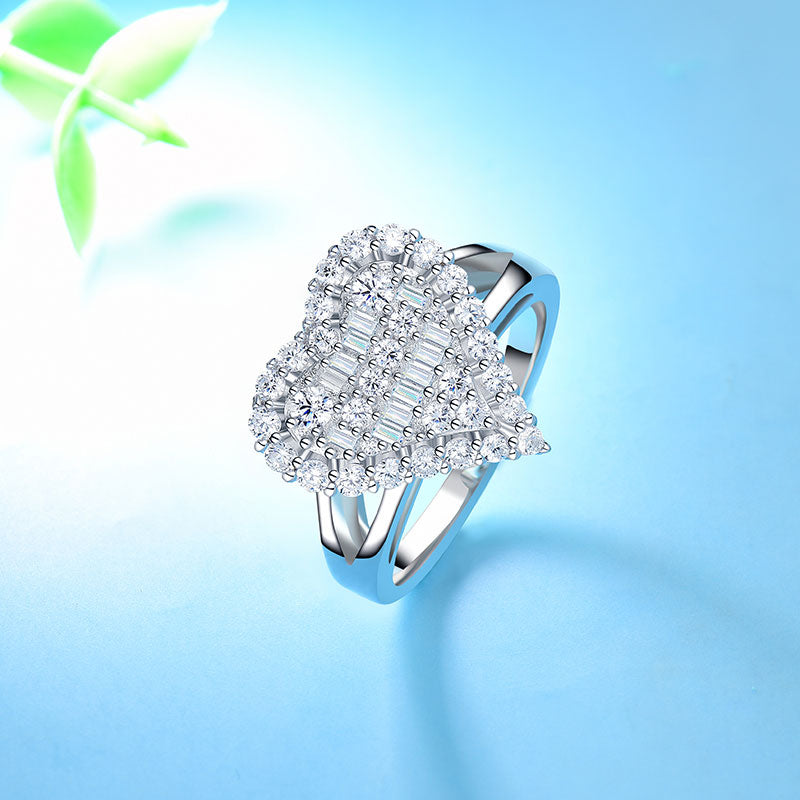 Cluster Flower Lab-Created Diamond Ring