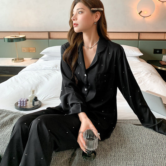 Chic Contrast Trim Nightshirt for Women - Gullei