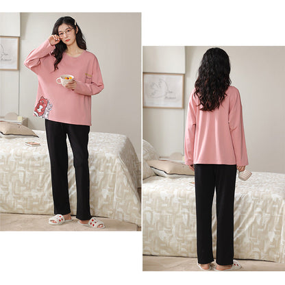 Playful Matching Couple Pajamas – Soft Cotton with Cute Embroidery by Gullei