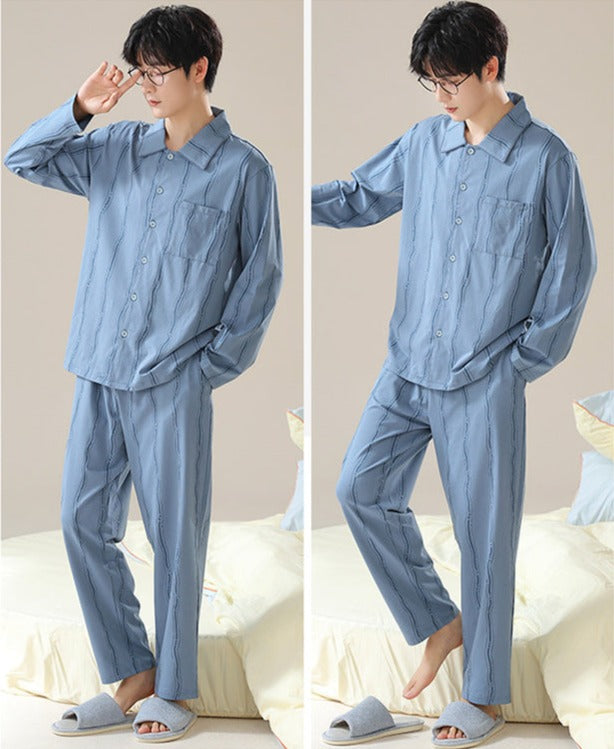 Set of 2 Matching Couple Pajamas 100% Cotton