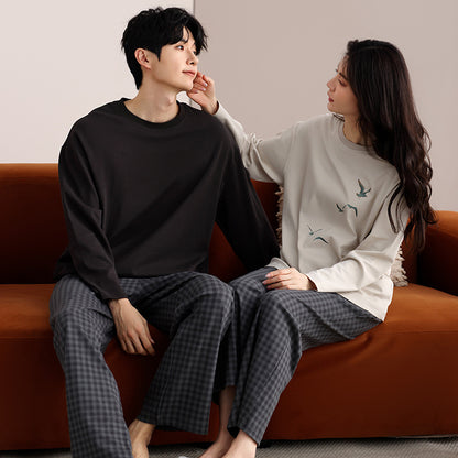 Gullei Minimalist Couple Pajamas Set – 100% Cotton, Relaxed Fit