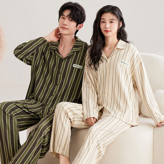 Weekend Relaxation Striped Couple's Loungewear Set