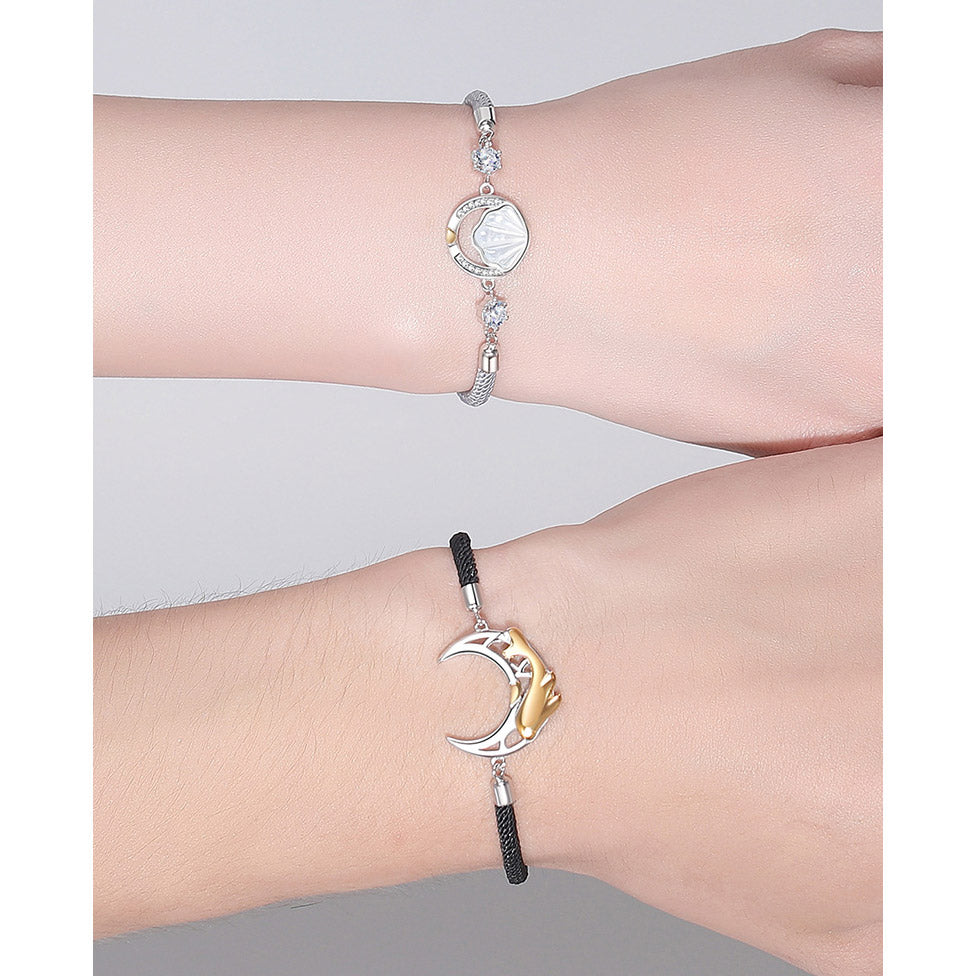 Custom Sun and Moon Romantic Bracelets Set for 2
