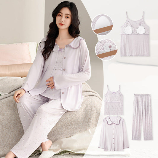 3-Piece Maternity Soft Sleepwear Set