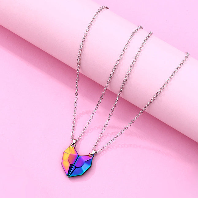 Magnetic Half Hearts Romantic Necklaces for Couples