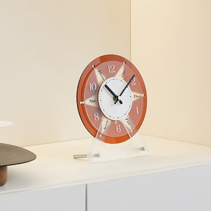 Blue Splatter Silent Acrylic Table Clock