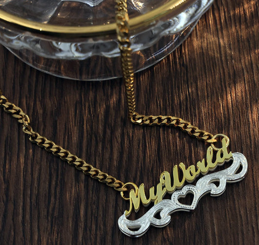 Multi-Color Custom Name Pendant Necklace