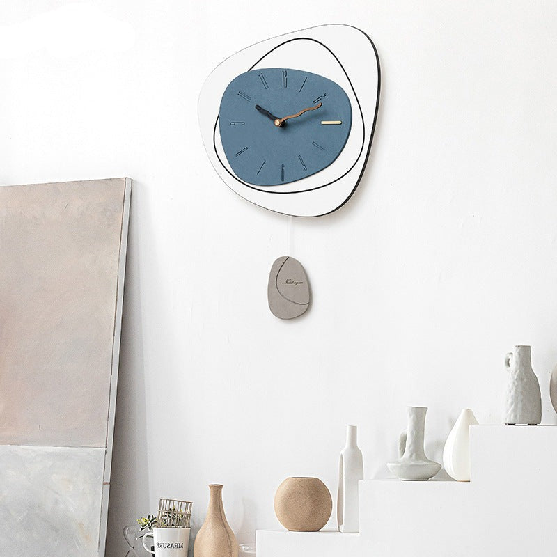 Irregular Shape Pendulum Analog Wall Clock