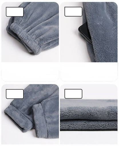 Light Sporty Couple Pajamas – Premium Flannel Zip-Up Set by Gullei