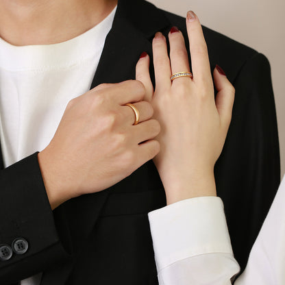 Matching Wedding Bands – Gold Plated, Custom Engraved