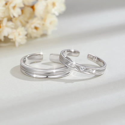 Engraved Adjustable Matching Rings for Couples