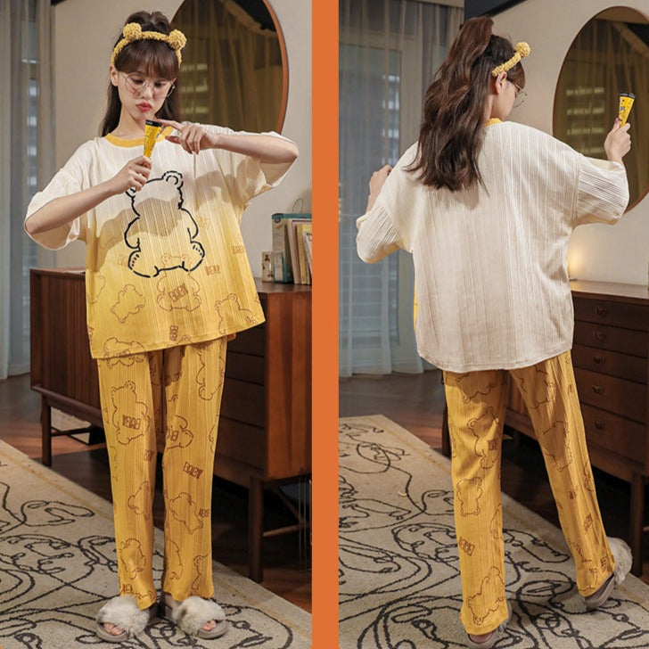 Cute Bear Womens Loungwear Set