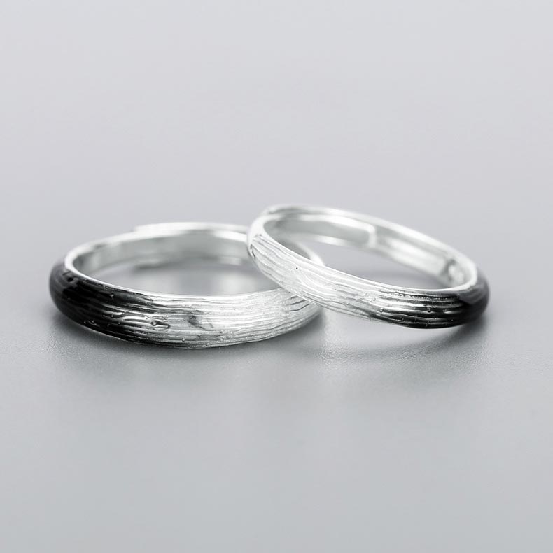 Two Tone Couple Promise Rings for 2