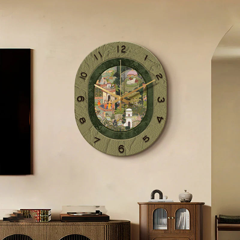Art Deco Floral Silent Wall Clock – Mirror Acrylic