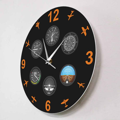 Wall Deco Silent Clock Gift for Pilot