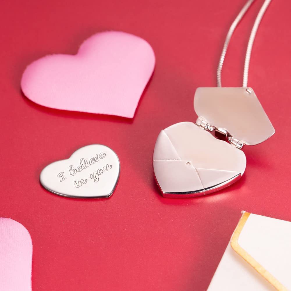 Custom Heart Love Letter Pendant Necklace