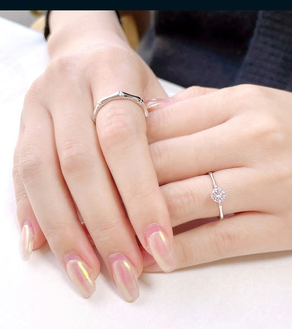 1 Carat Diamond Couple Engagement Rings Set