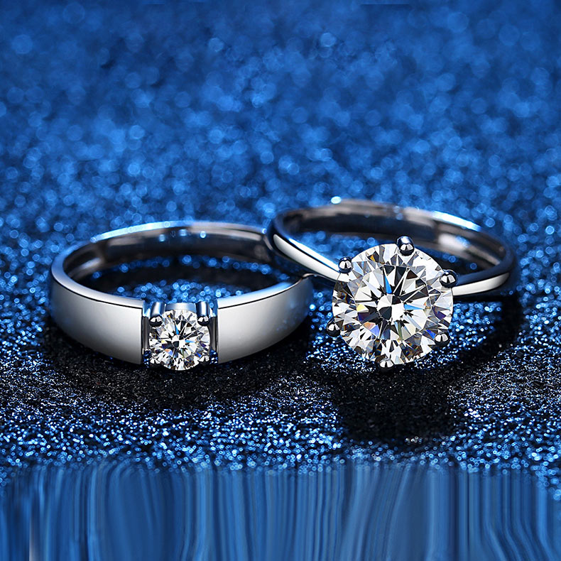 Designer Platinum & Rose Gold Couple Rings with Diamonds JL PT 937
