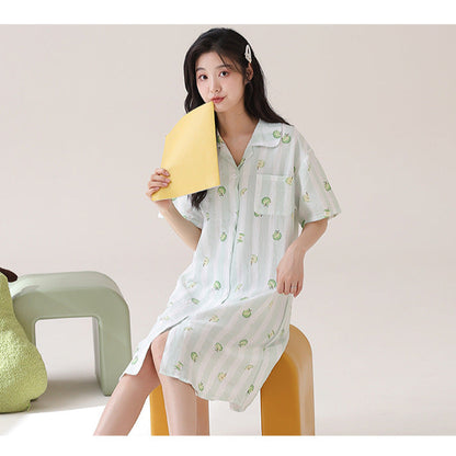 Gullei™ Nightwear Long Shirt Organic Cotton Summer