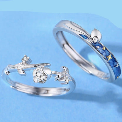 Distance Relationship Rings Set for Couples