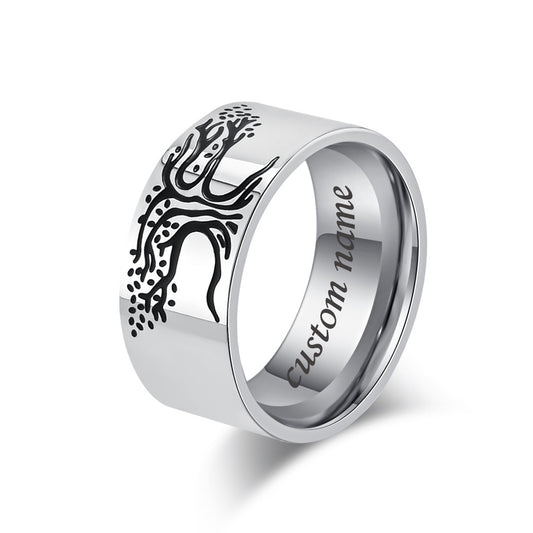 Custom Tree of Life Wedding Ring for Men