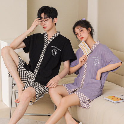 Matching Short Sleeves Sleepwear Set for Couples