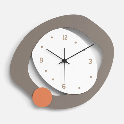 Modern Odd Shape Analog Silent Wall Clock Grey