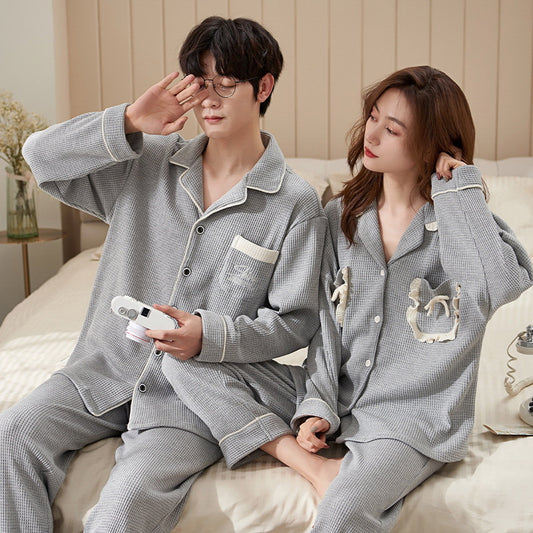 Matching Couple Long Sleeve Pajamas & Loungewear - 100% Organic Cotton