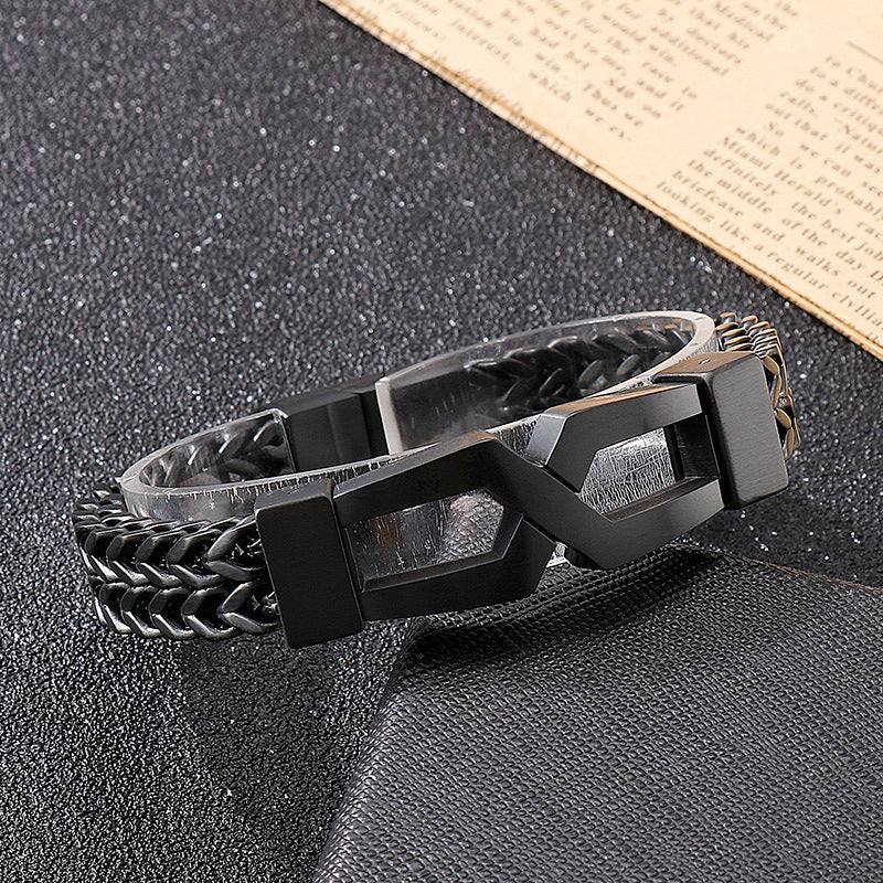 Personalized Mens Curb Chain Bracelet 22cm