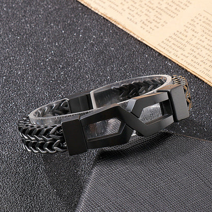 Personalized Mens Curb Chain Bracelet 22cm