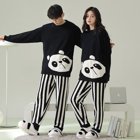 4-Piece Matching Pandas Cozy Pajamas Set