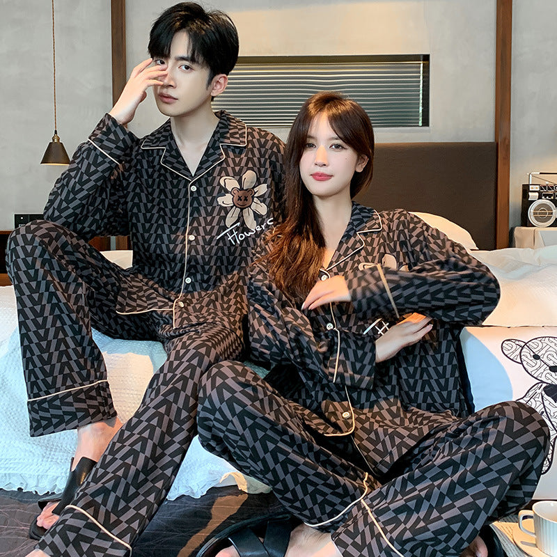 Matching Couples Breathable Cotton Pajamas Set