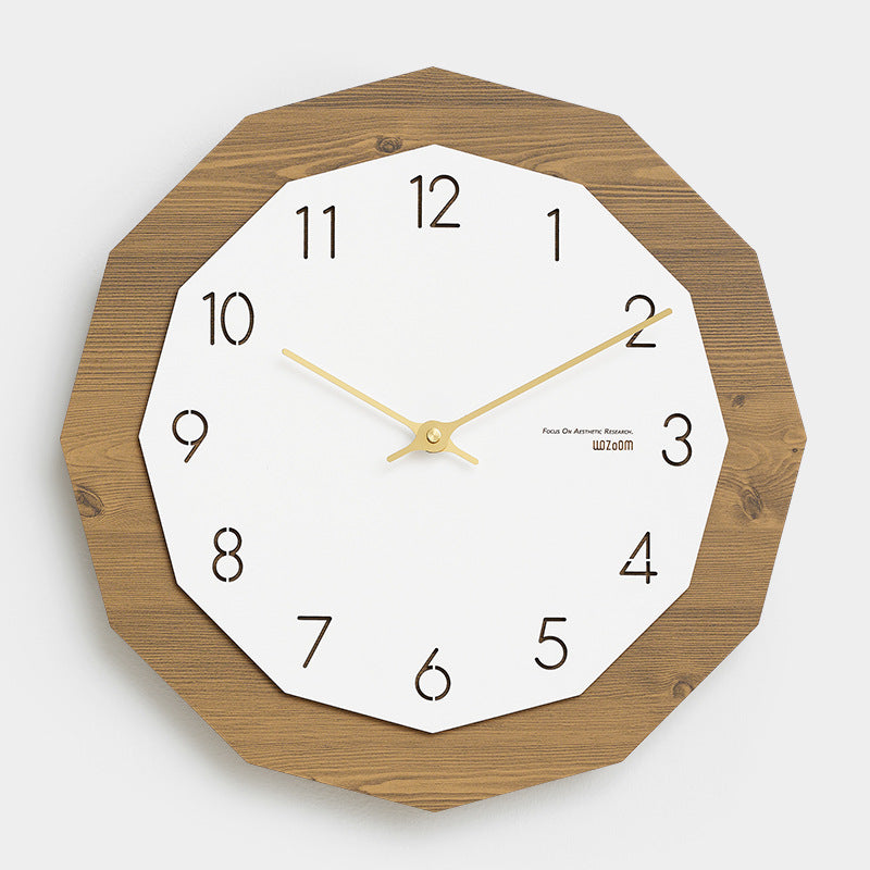 Modern Geometric Analog Silent Wall Clock