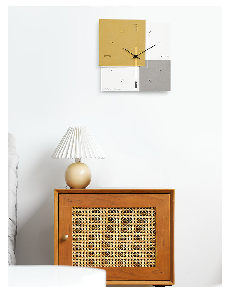 Square Shaped Modern Silent Wall Clock