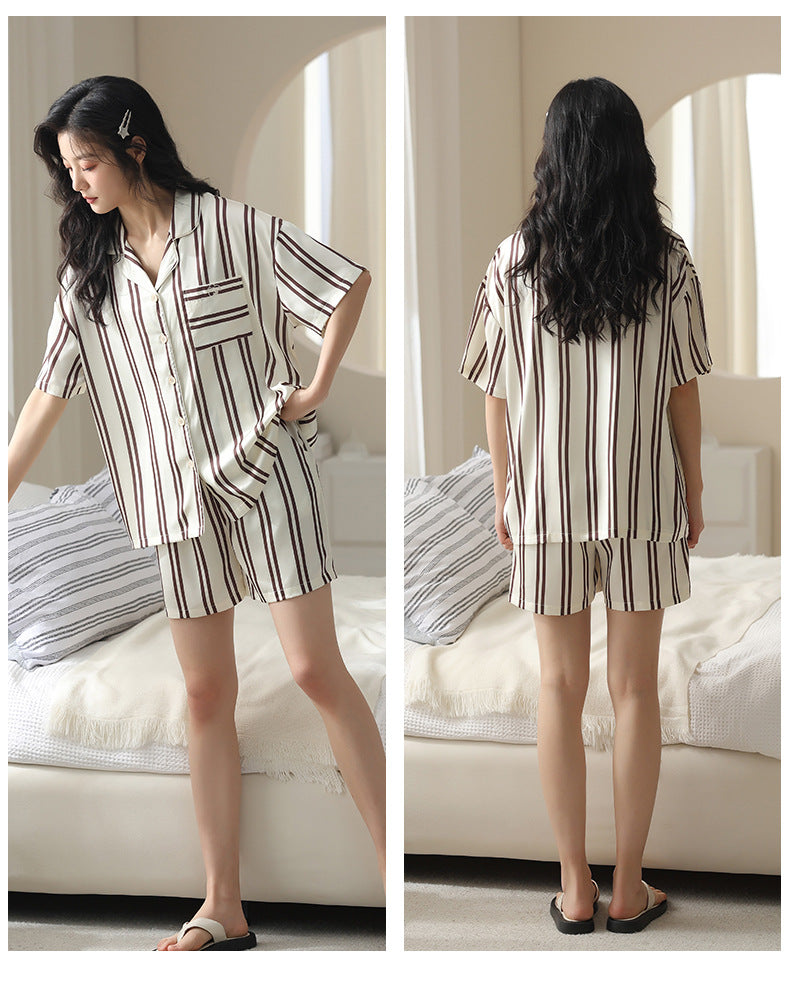 Button Up Summer Pajama Set for Women